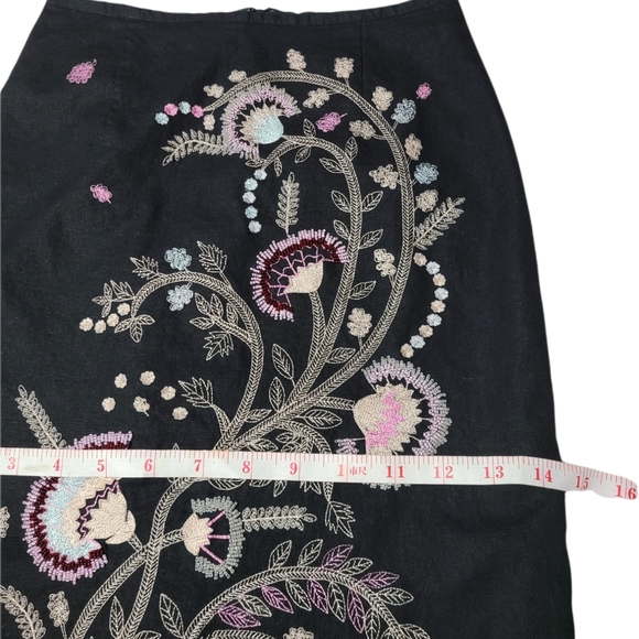 Vintage Richard Malcolm embroidered skirt, sz 8 (223) - Picture 6 of 9